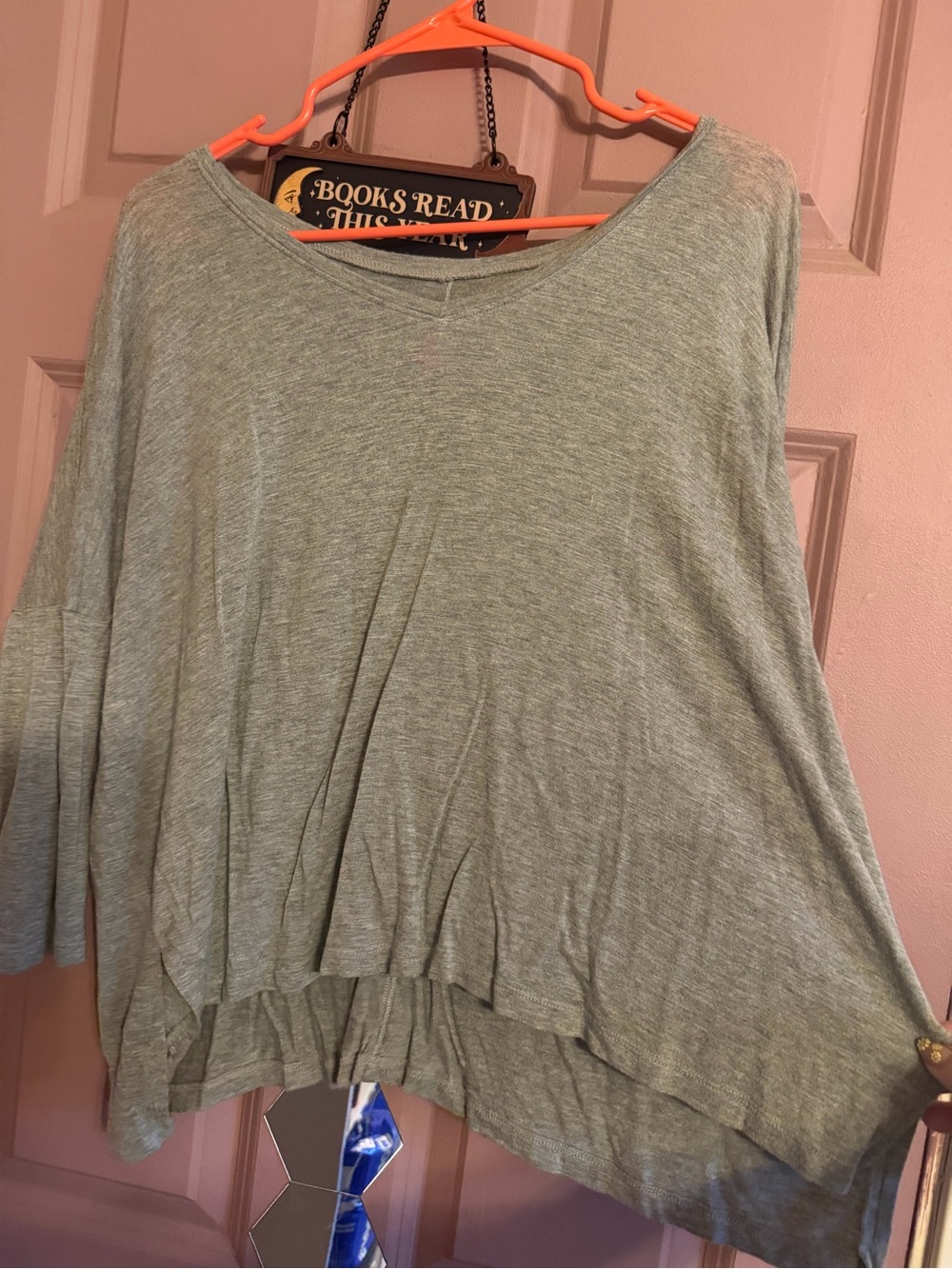BONGO Light Gray Women's Scoop Neck Pullover